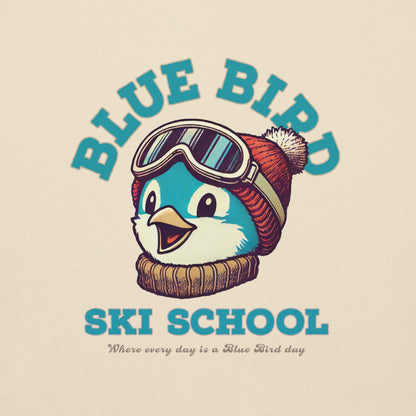 “Blue Bird Ski School” Classic Fit Graphic Sweatshirt