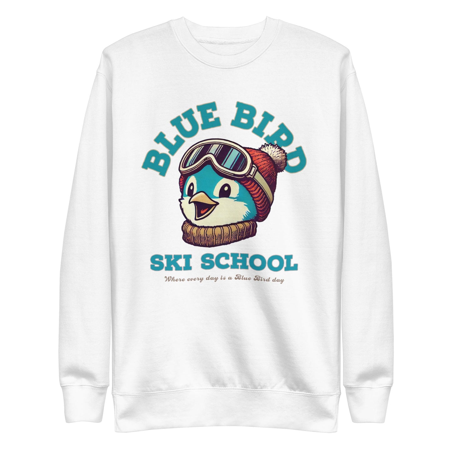 “Blue Bird Ski School” Classic Fit Graphic Sweatshirt