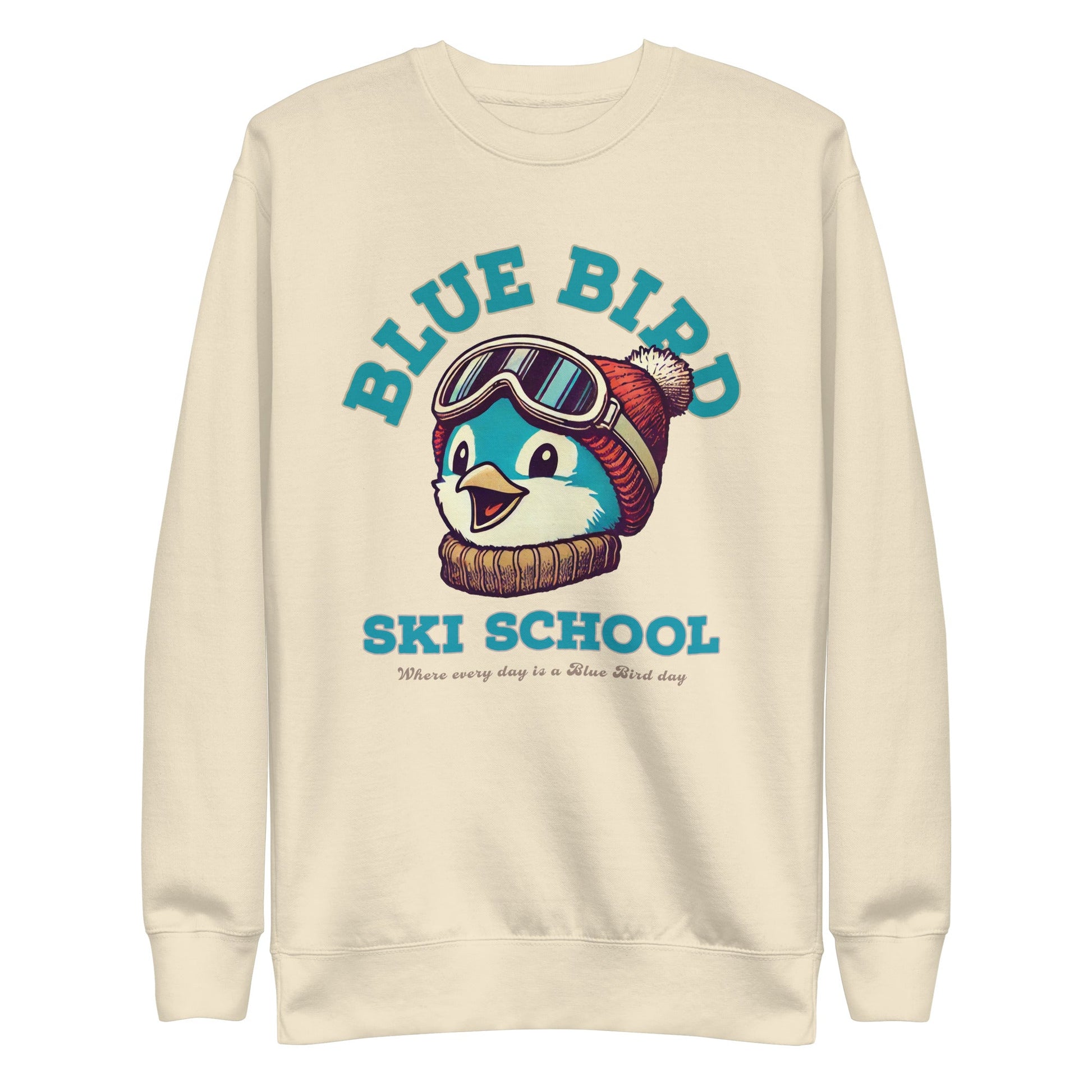 “Blue Bird Ski School” Classic Fit Graphic Sweatshirt