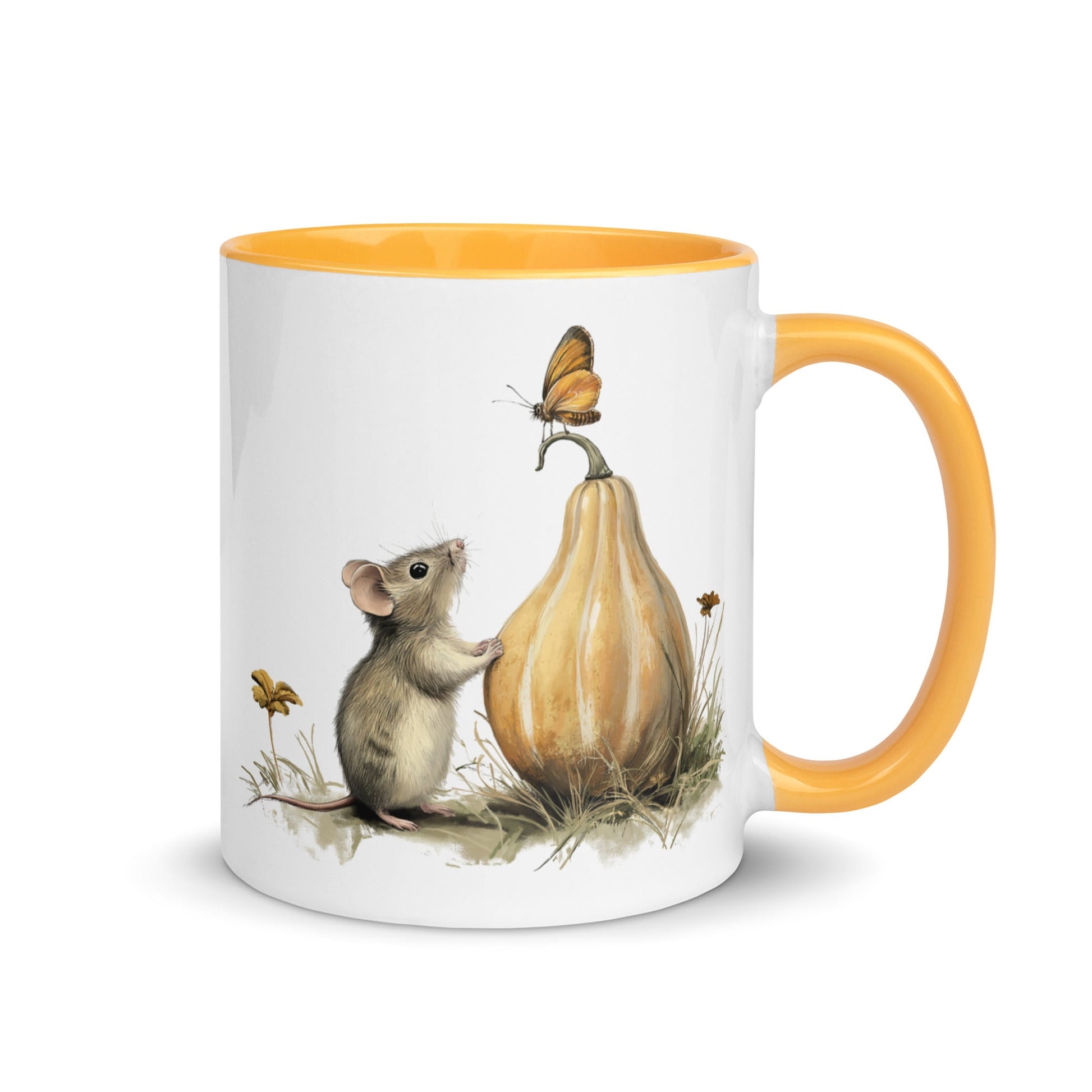 "Curious Mouse" 11 Ounce Two Tone Ceramic Mug