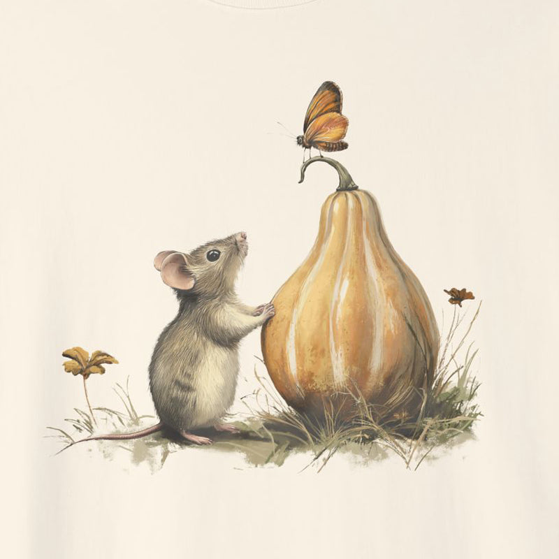 "Curious Mouse" Loose Fit Boxy Tee