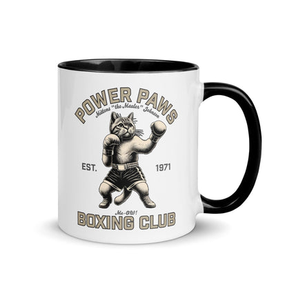 “Power Paws Boxing Club” 11 Ounce Two Tone Ceramic Mug