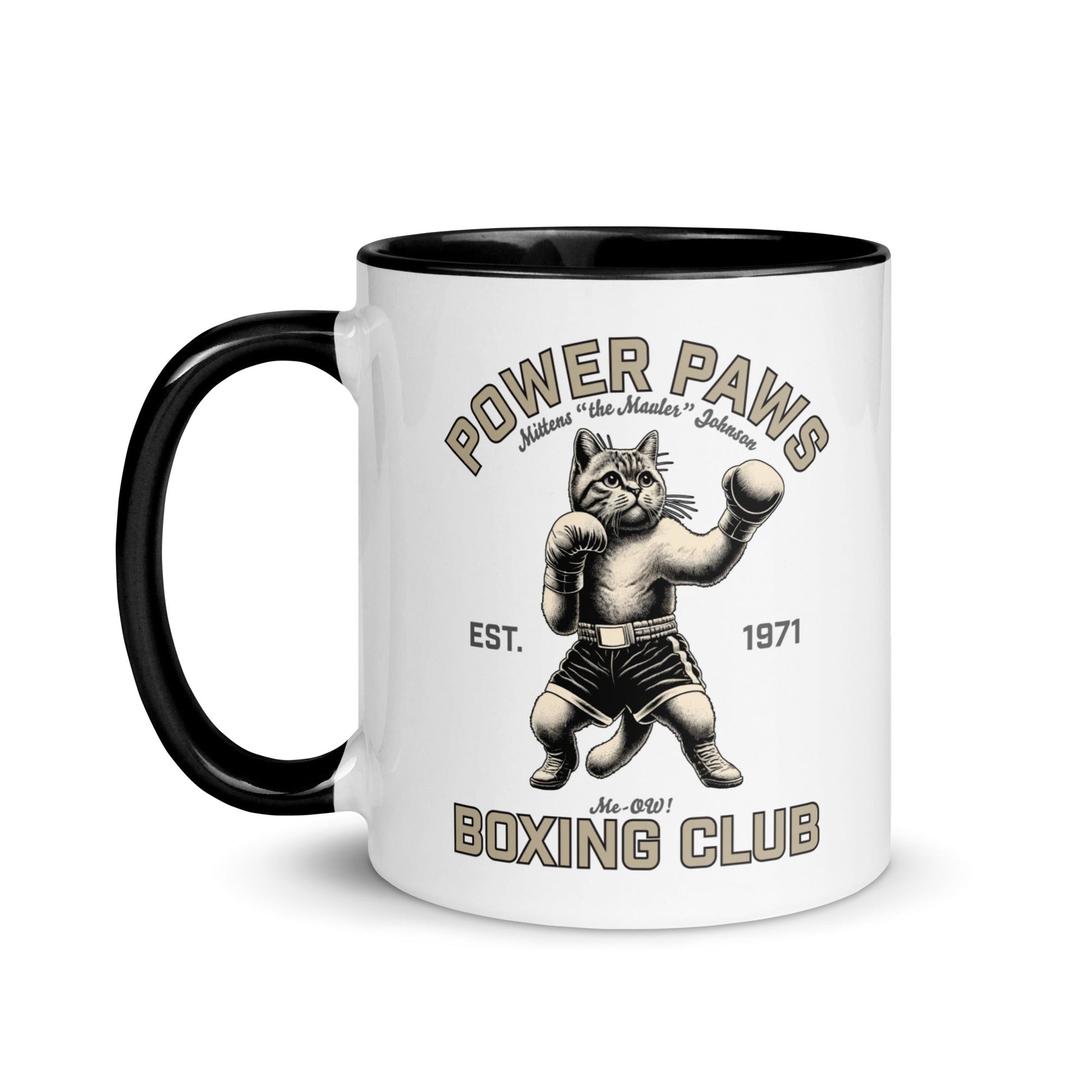 “Power Paws Boxing Club” 11 Ounce Two Tone Ceramic Mug