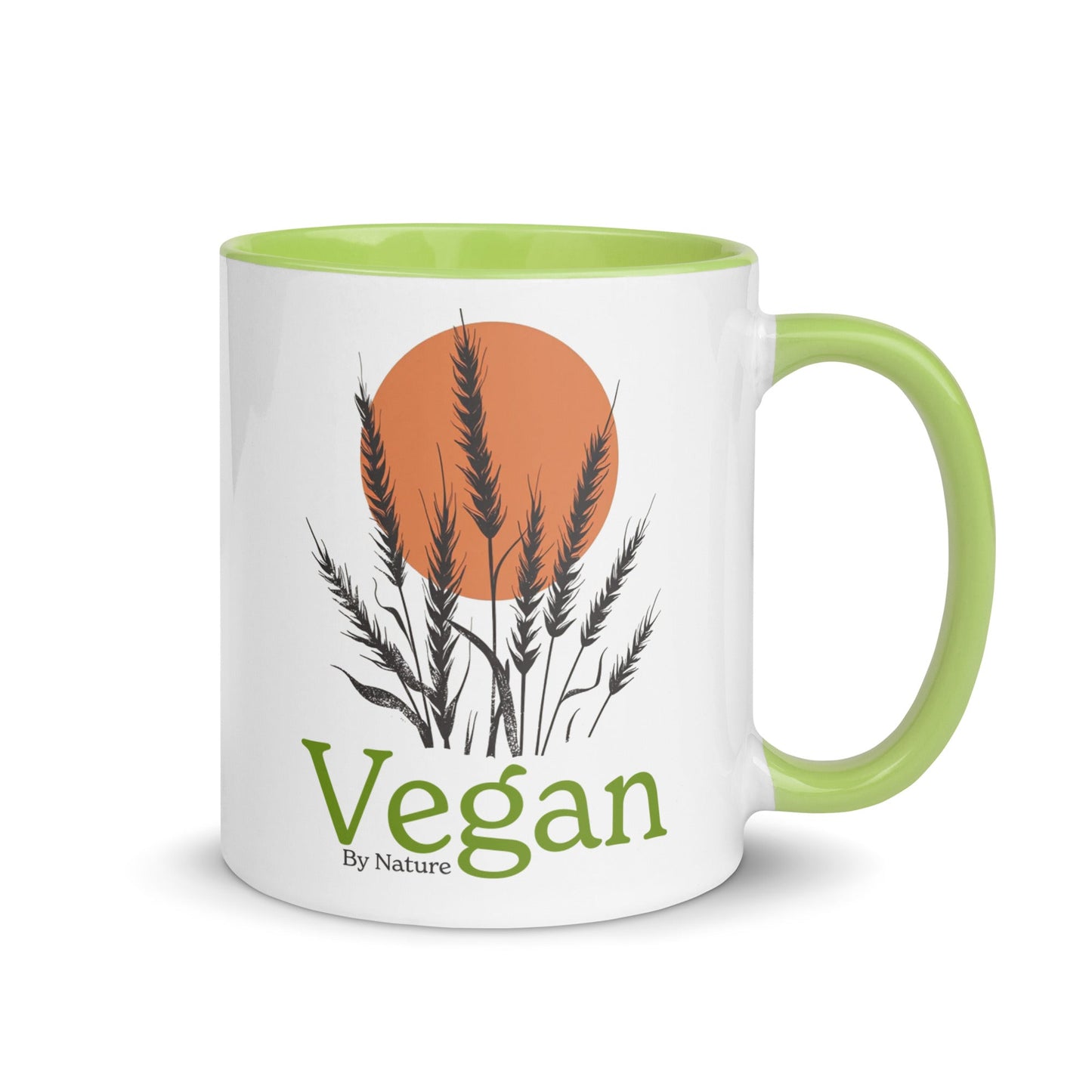 "Vegan By Nature" 11 Ounce Two Tone Ceramic Mug