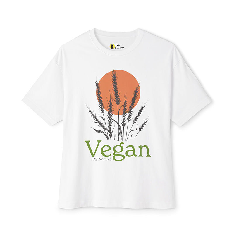 "Vegan By Nature" Loose Fit Boxy Tee